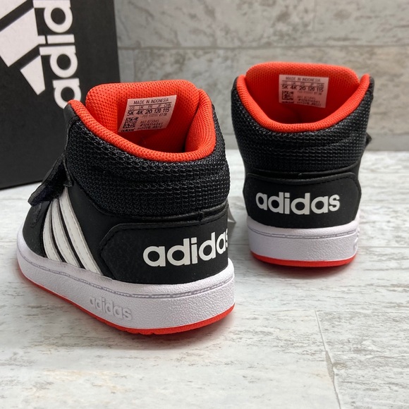 Adidas Hoops Mid 2.0 Toddler Velcro Sneakers - Picture 3 of 13